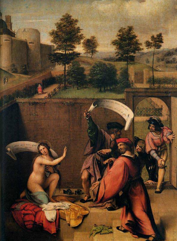 Lorenzo Lotto Susanna and the Elders oil painting image